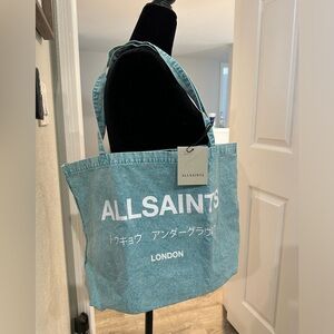 All Saints Blue Tote Bag
